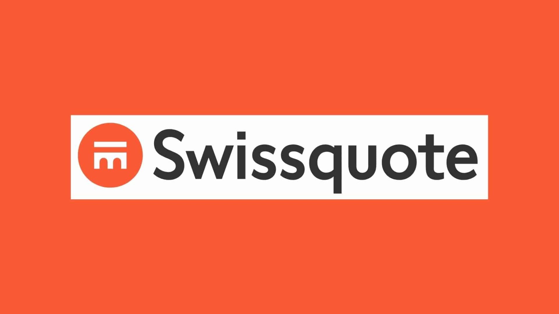 Swissquote Logo mit orangem Hintergrund